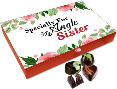 

Chocholik Raksha-bandhan Gift Box - Specially For My Angel Sister Chcolate Box For Brother / Sister - 12pc Truffles(144 g)