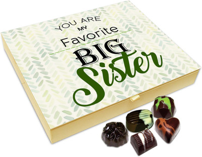 

Chocholik Rakhi Gift Box - You are My Favorite Big Sister Chocolate Box For Brother / Sister - 20pc Truffles(240 g)