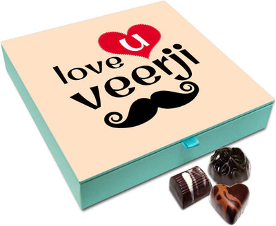 

Chocholik Raksha-bandhan Gift Box - Love U Veer JI Chocolate Box For Brother / Sister - 9pc Truffles(108)
