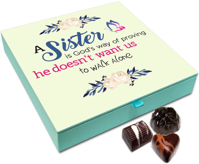 

Chocholik Raksha-bandhan Gift Box - A Sister Is God's Way Chocolates Box For Brother / Sister - 9pc Truffles(108)