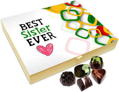 

Chocholik Rakhi Gift Box - Best Sister Ever Chocolate Box For Brother / Sister - 20pc Truffles(240 g)