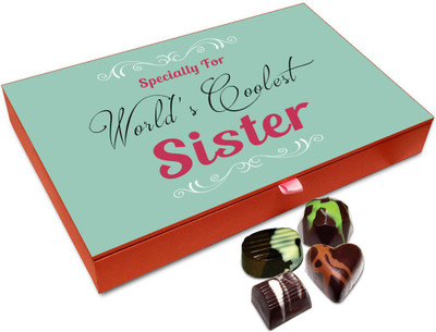 

Chocholik Rakhi Gift Box - Specially For Coolest Sister Chocolate Box For Brother / Sister - 12pc Truffles(144 g)