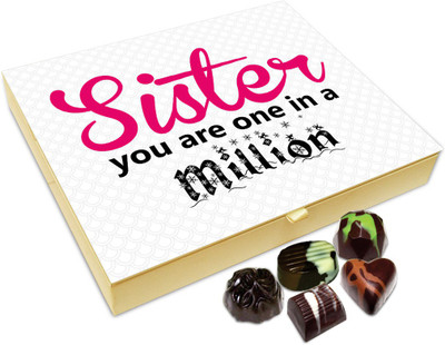 

Chocholik Rakshabandan Gift Box - Sister One In Million Chocolate Box For Brother / Sister - 20pc Truffles(240 g)