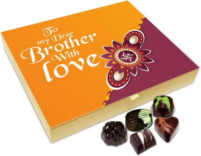 

Chocholik Rakhi Gift Box - Best Rakhi Wishes Chocolate Box For Brother / Sister - 20pc Truffles(240 g)