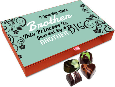 

Chocholik Rakshabandan Gift Box - Princess is Guarded By Big Brother Chocolate Box For Brother / Sister - 12pc Truffles(144 g)