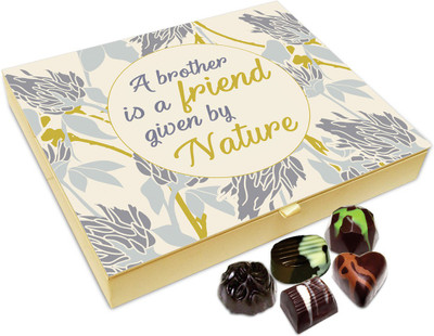 

Chocholik Raksha-bandhan Gift Box - Brother Is A Friend Chocolate Box For Brother / Sister - 20pc Truffles(240 g)