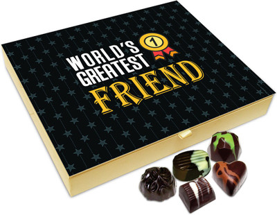 

Chocholik Friendship Gift Box - World's Greatest Friend Chocolate Box For Friends - 20pc Truffles(240 g)