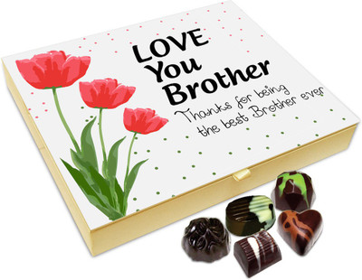 

Chocholik Rakhi Gift Box - Love You Brother Chocolate Box For Brother / Sister - 20pc Truffles(240 g)