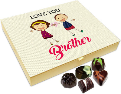 

Chocholik Rakhi Gift Box - Love You Brother Very Much Chocolate Box For Brother / Sister - 20pc Truffles(240 g)