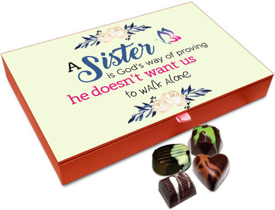 

Chocholik Raksha-bandhan Gift Box - A Sister Is God's Way Chocolates Box For Brother / Sister - 12pc Truffles(144 g)
