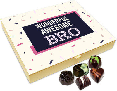 

Chocholik Rakhi Gift Box - You Are Wonderful Awesome Bro Chocolate Box For Brother / Sister - 20pc Truffles(240 g)