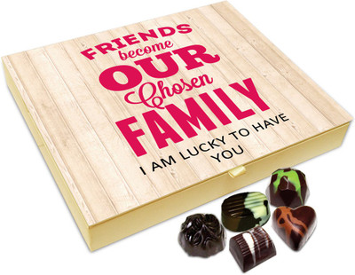 

Chocholik Friendship Gift - Friends Are Chosen Family Chocolate Box For Friends - 20 Pc Truffles(240 g)
