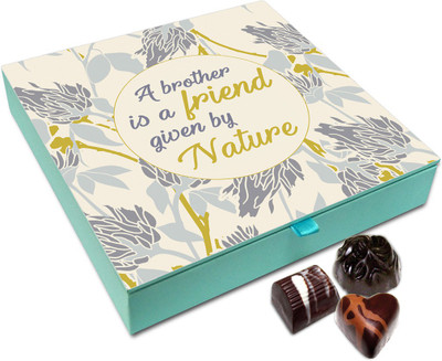 

Chocholik Raksha-bandhan Gift Box - Brother Is A Friend Chocolate Box For Brother / Sister - 9pc Truffles(108)