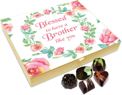 

Chocholik Rakhi Gift Box - Blessed To Have A Brother Chocolate Box For Brother / Sister - 20pc Truffles(240 g)