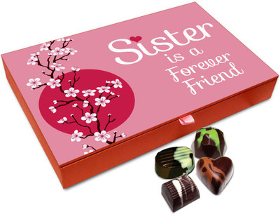 

Chocholik Raksha-bandhan Gift Box - My Sister Is Forever Friend Chocolate Box For Brother / Sister - 12pc Truffles(144 g)