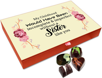 

Chocholik Rakshabandan Gift Box - Sister Like You Chocolate Box For Brother / Sister - 12pc Truffles(144 g)