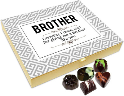 

Chocholik Rakhi Gift Box - Brother For Me You Are Gift From God Chocolate Box For Brother / Sister - 20pc Truffles(240 g)