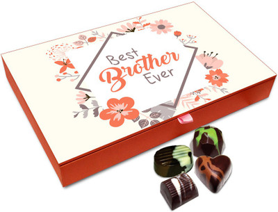

Chocholik Rakhi Gift Box - Best Brother Ever Chocolate Box For Brother / Sister - 12pc Truffles(144 g)