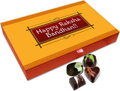 

Chocholik Rakshabandan Gift Box - Auspicious Chocolaty Chocolates For Brother / Sister - 12pc Truffles(144 g)