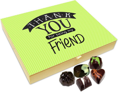 

Chocholik Friendship Gift Box - Thank You For Being My Wonderful friend Chocolate Box For Friends - 20pc Truffles(240 g)