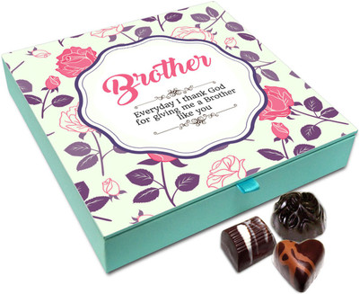 

Chocholik Raksha-bandhan Gift Box - Soothing Chocolates For Brother / Sister - 9pc Truffles(108)