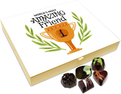 

Chocholik Friendship Gift Box - World's Most Amazing Friend Chocolate Box For Friends - 20pc Truffles(240 g)