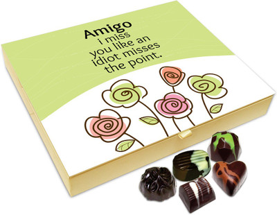 

Chocholik Friendship Gift - I Miss You Amigo Chocolate Box For Friends - 20 Pc Truffles(240 g)