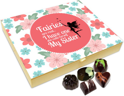 

Chocholik Rakhi Gift Box - I Have A Cute Sister Chocolate Box For Brother / Sister - 20pc Truffles(240 g)
