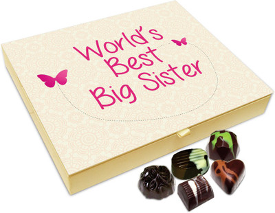 

Chocholik Rakhi Gift Box - World's Best Big Sister Chocolate Box For Brother / Sister - 20pc Truffles(240 g)