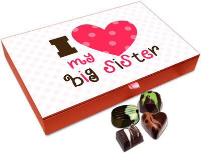 

Chocholik Rakhi Gift Box - I Love My Big Sister Chocolate BoxFor Brother / Sister - 12pc Truffles(144 g)