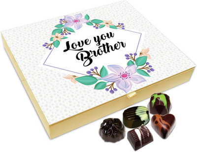 

Chocholik Raksha-bandhan Gift Box - Extra Love For Brother Chocolate Box For Brother / Sister - 20pc Truffles(240 g)