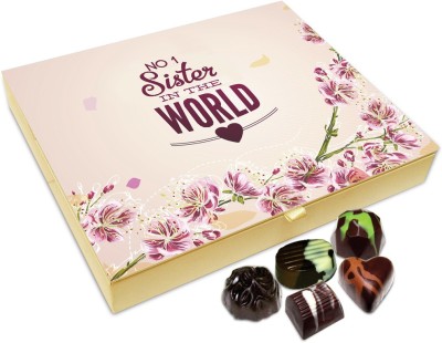 

Chocholik Rakhi Gift Box - No. 1 Sister In The World Chocolate Box For Brother / Sister - 20pc Truffles(240 g)