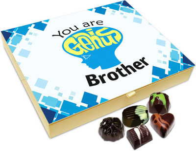 

Chocholik Rakshabandan Gift Box - My Genius Talented Brother Chocolate Box For Brother / Sister - 20pc Truffles(240 g)