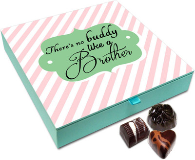 

Chocholik Rakhi Gift Box - No Buddy Like A Brother Chocolate Box For Brother / Sister - 9pc Truffles(108)