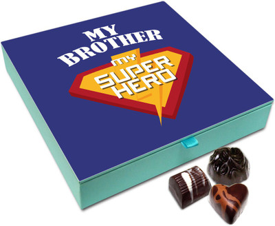 

Chocholik Raksha-bandhan Gift Box - My Brother My Super Hero Chocolate Box For Brother / Sister - 9pc Truffles(108)