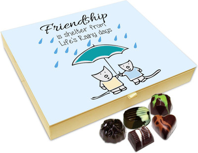 

Chocholik Friendship Gift - Friendship Is Shelter From Life's Rainy Days Chocolate Box For Friends - 20 Pc Truffles(240 g)