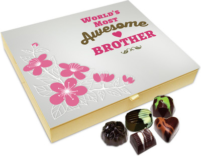 

Chocholik Raksha-bandhan Gift Box - World's Most Awesome Loving Brother Chocolate Box For Brother / Sister - 20pc Truffles(240 g)