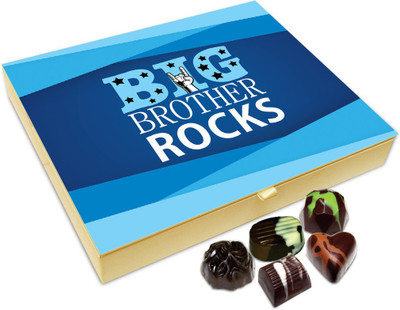 

Chocholik Rakhi Gift Box - Big Brother You Rock Chocolate Box For Brother / Sister - 20pc Truffles(240 g)