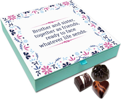 

Chocholik Raksha-bandhan Gift Box - Enjoyable Yummy Chocolates Box For Brother / Sister - 9pc Truffles(108)