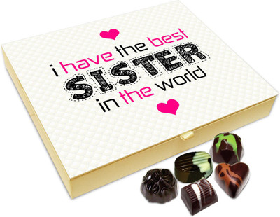 

Chocholik Rakhi Gift Box - I Have The Best Sister In The World Chocolate Box For Brother / Sister - 20pc Truffles(240 g)
