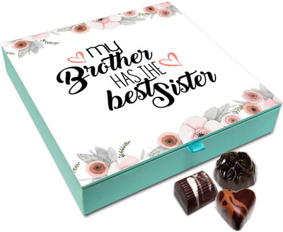 

Chocholik Rakshabandan Gift Box - Lovey Dovey Chocolates For Brother / Sister - 9pc Truffles(108)