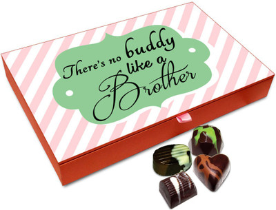 

Chocholik Rakhi Gift Box - No Buddy Like A Brother Chocolate Box For Brother / Sister - 12pc Truffles(144 g)
