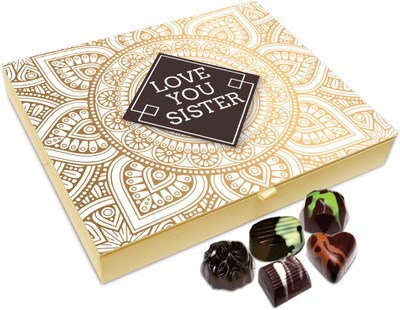 Chocholik Rakhi Gift Box - I Love MY Sister Very Much Chocolate Box For Brother / Sister - 20pc Truffles(240 g)