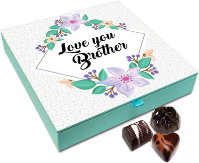 

Chocholik Raksha-bandhan Gift Box - Extra Love For Brother Chocolate Box For Brother / Sister - 9pc Truffles(108)