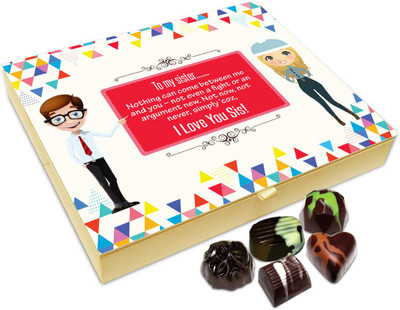 

Chocholik Rakhi Gift Box - Nothing Can Come In Between You And Me Chocolate Box For Brother / Sister - 20pc Truffles(240 g)