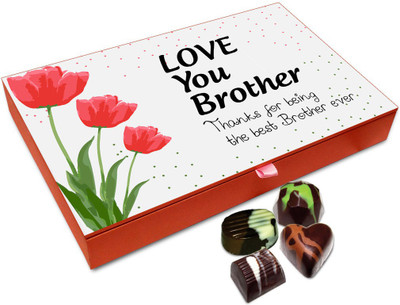 

Chocholik Rakhi Gift Box - Love You Brother Chocolate Box For Brother / Sister - 12pc Truffles(144 g)