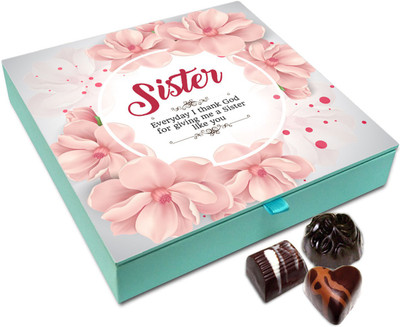 

Chocholik Raksha-bandhan Gift Box - Treasure Bond Chocolate Box For Brother / Sister - 9pc Truffles(108)