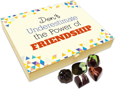 

Chocholik Friendship Gift - Don't Underestimate Friendship Chocolate Box For Friends - 20 Pc Truffles(240 g)