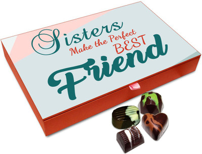 

Chocholik Raksha-bandhan Gift Box - Sister Are The Best Friend Chocolate Box For Brother / Sister - 12pc Truffles(144 g)