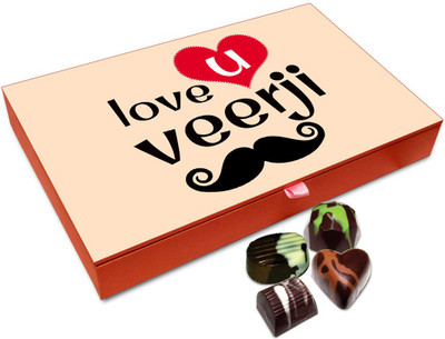 

Chocholik Raksha-bandhan Gift Box - Love U Veer JI Chocolate Box For Brother / Sister - 12pc Truffles(144 g)
